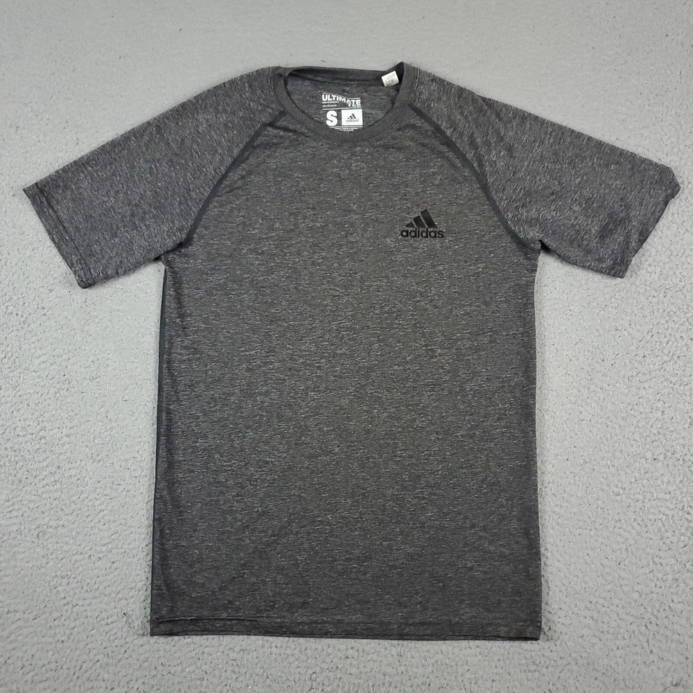 Adidas Climalite Gray Casual Active Work Out Short Sleeve T Shirt Size Small